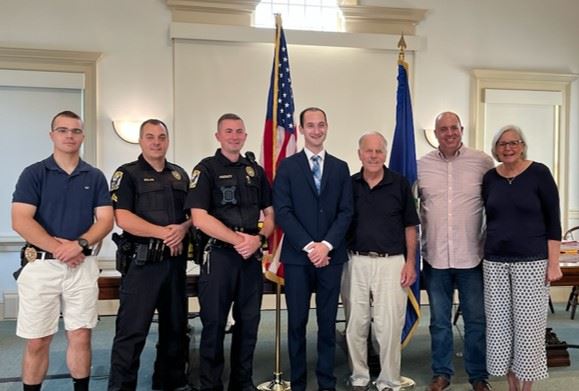 Recruit Ryan Sommers after his Swearing In Ceremony