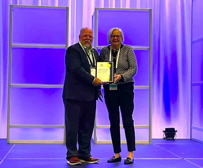 Martha Shoemaker receiving her CCMO Certificate