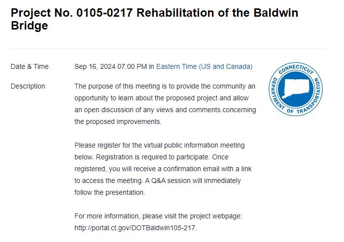 Baldwin Bridge Rehabilitation - Project #0105-0217