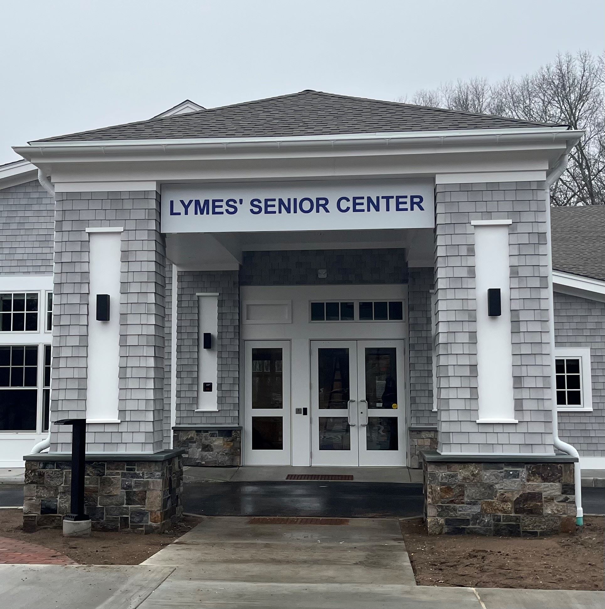 photo of the newly renovated Entrance of the Lymes' Senior Center in March 2025