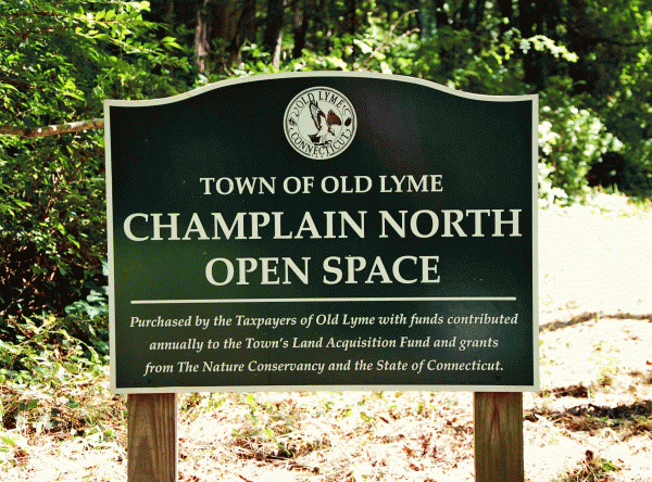 Champlain North Open Space Sign