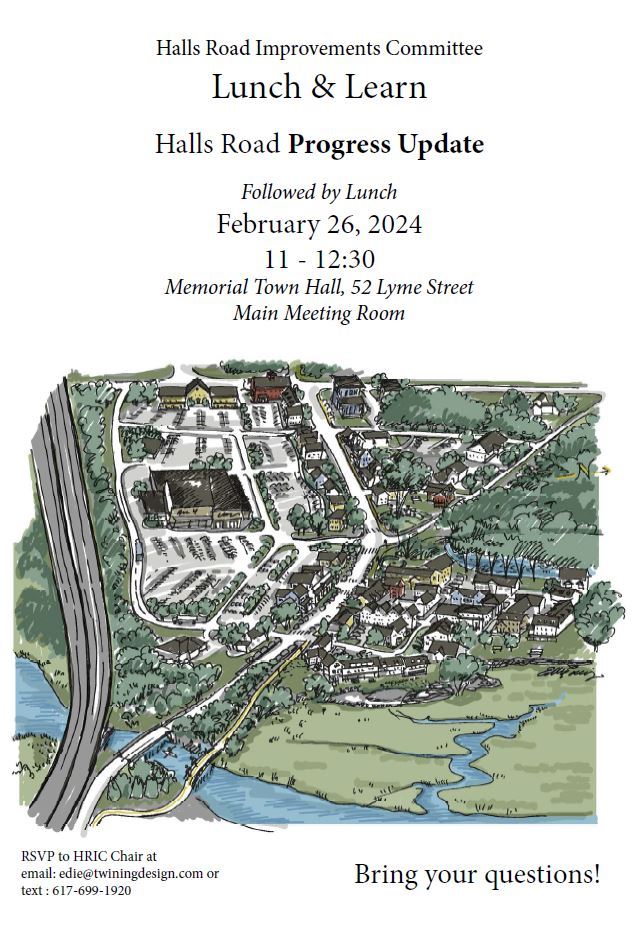 Halls Road Lunch and Learn invite