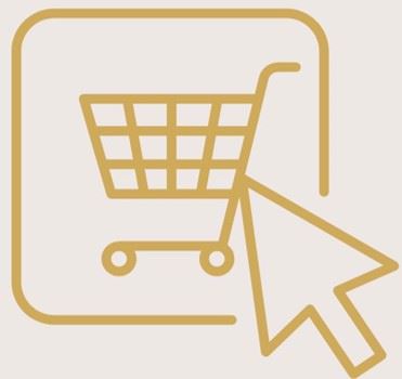 Gold Shopping Cart graphic