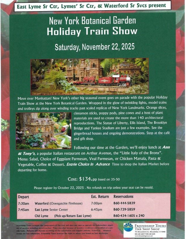 2025 November Trip to NY Botanical Garden and Holiday Train Show