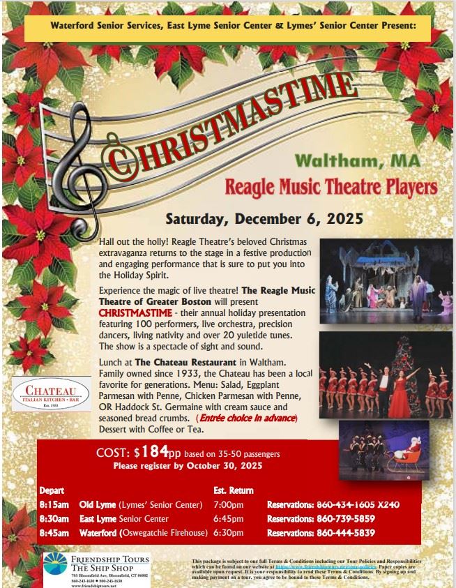 2025 December Christmasttime Show Day Trip to Waltham, MA